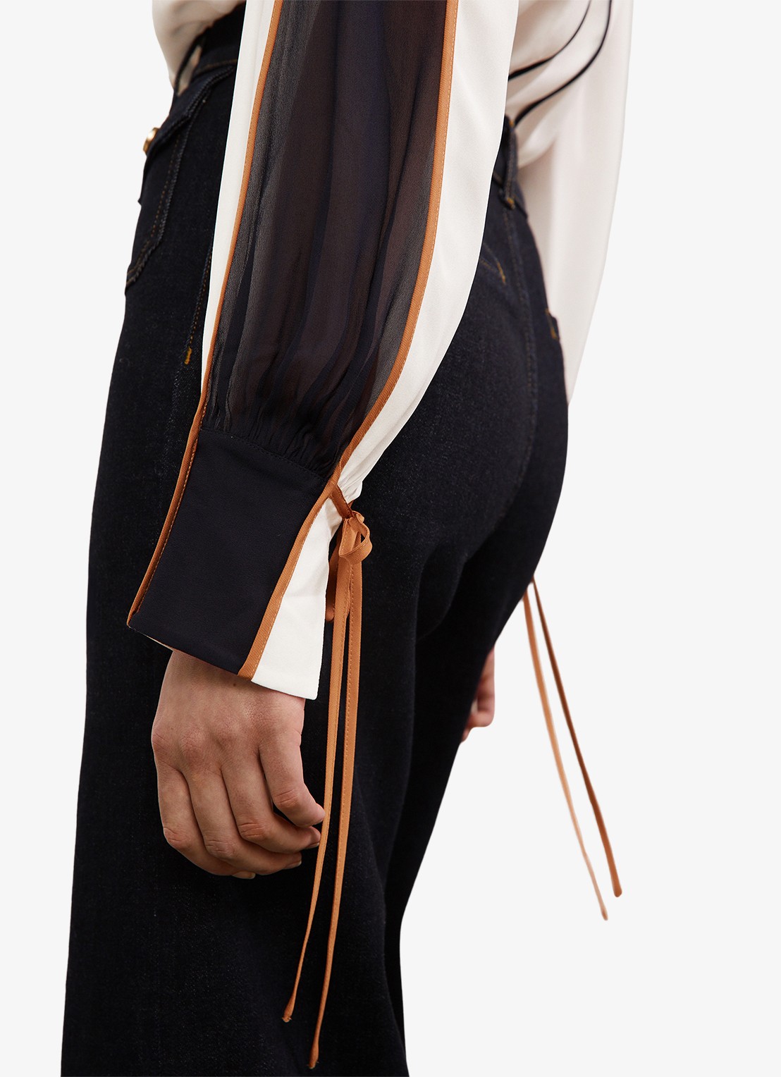 Reiss Lulu tuniek met sjaalkraag - detail 3 wit
