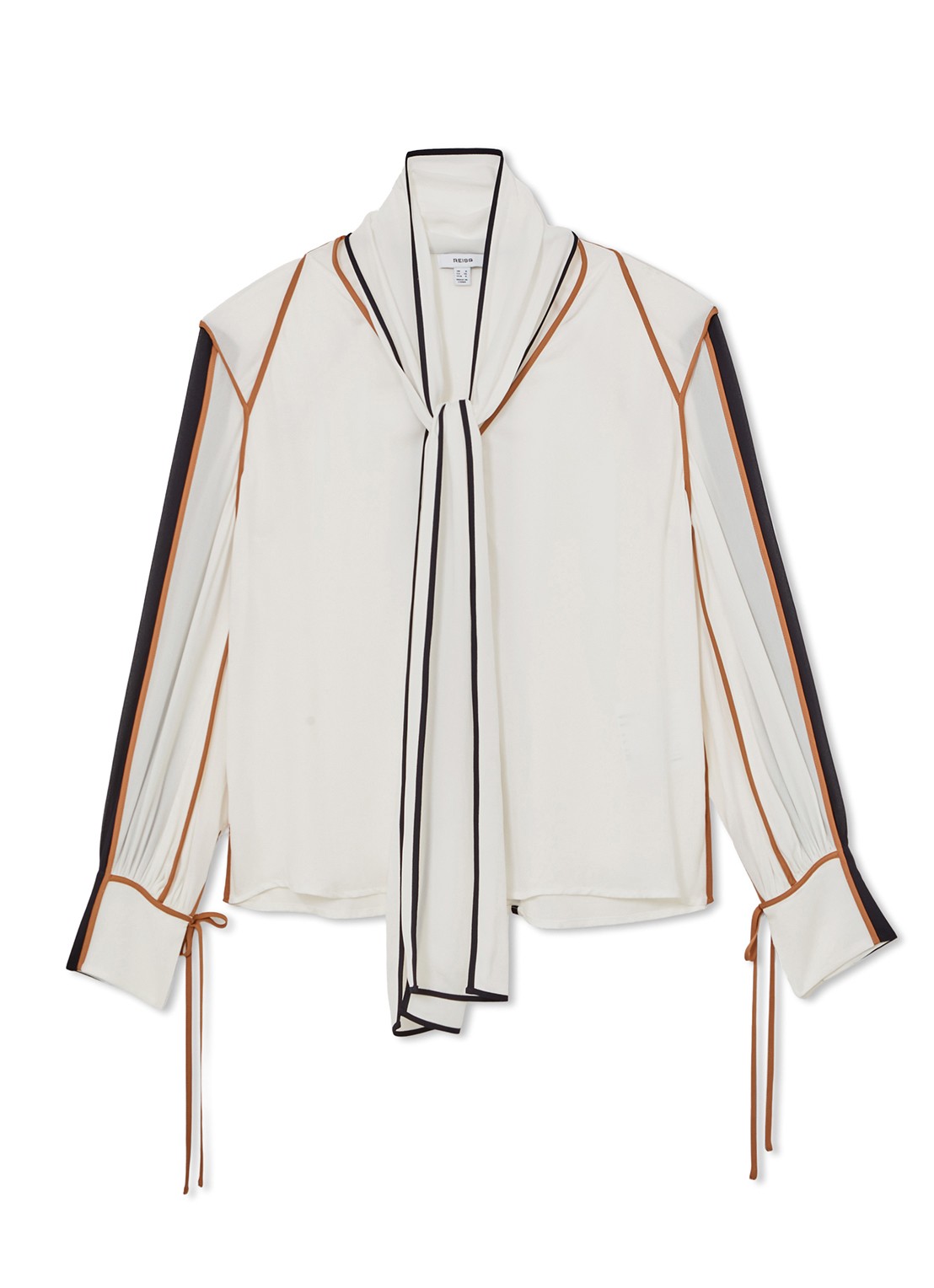 Reiss Lulu tuniek met sjaalkraag - voorkant 5 wit