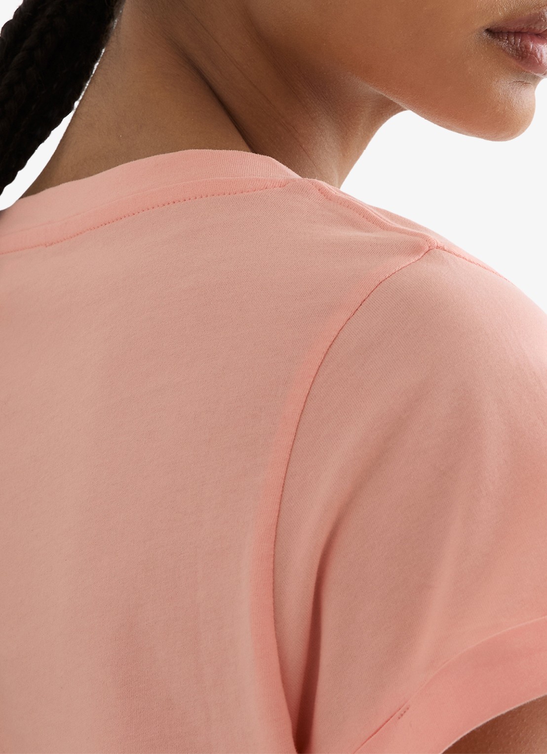 Reiss Luna T-shirt met V-hals  - detail 4 oudroze