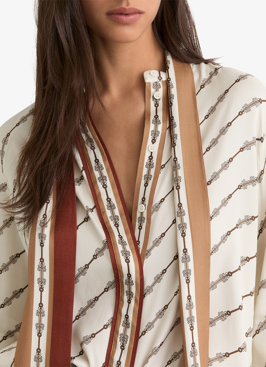 Reiss Lydia blouse met print - detail 3 wit