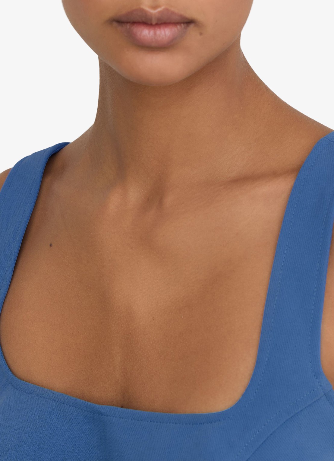 Reiss Lyon straight fit playsuit met cut-out detail en strikceintuur - detail 6 donkerblauw