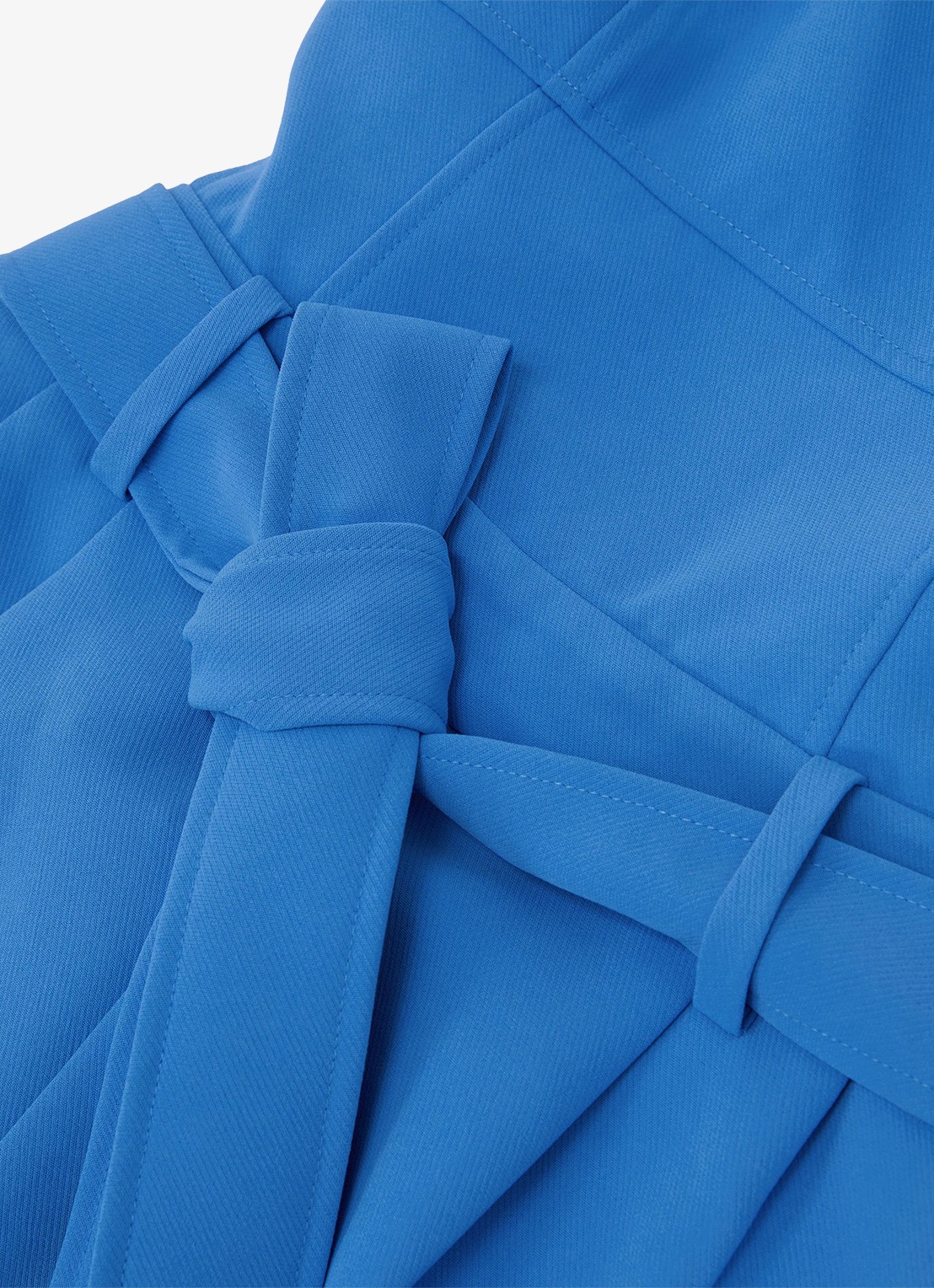 Reiss Lyon straight fit playsuit met cut-out detail en strikceintuur - detail 7 donkerblauw
