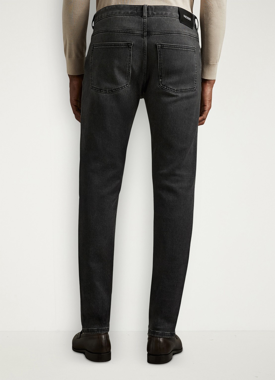 Reiss Maddison slim fit jeans  - achterkant 5 zwart