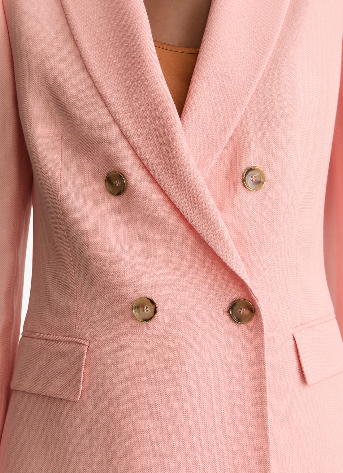 Reiss Magda double-breasted blazer met klepzakken  - detail 5 oudroze