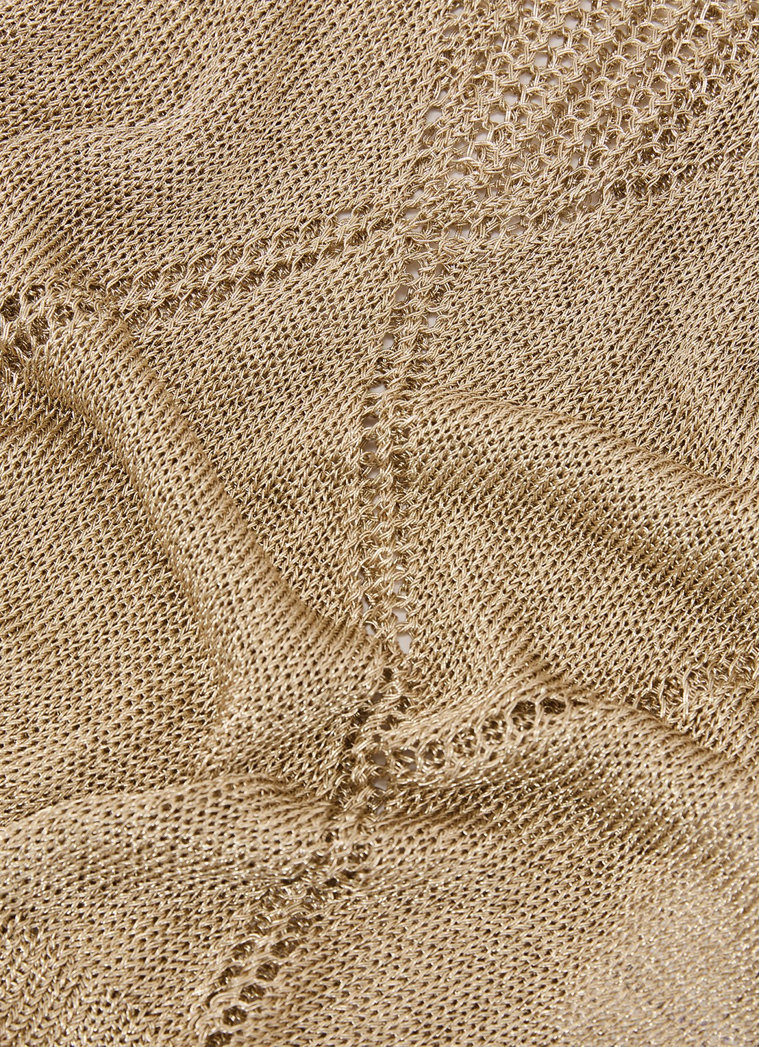 Reiss Maia grofgebreide top metallic finish - detail 7 goud