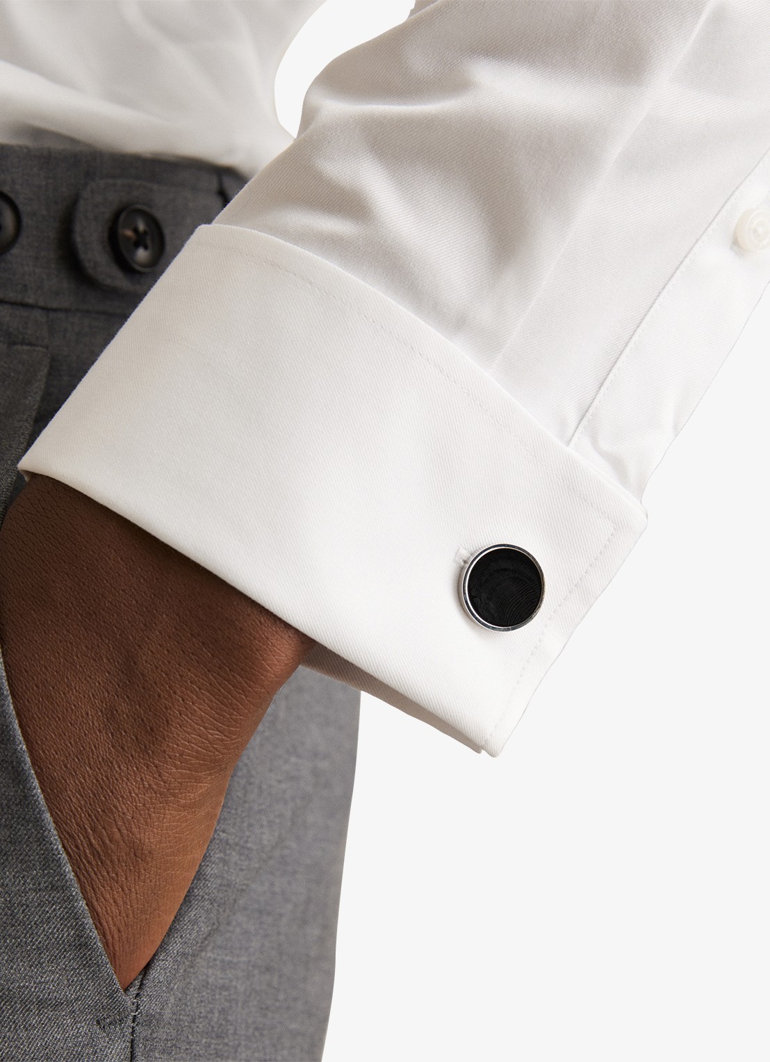 Reiss Manchetknopen  - detail 2 zilver