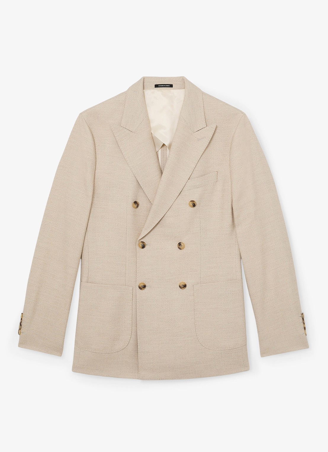 Reiss Manci Double-breasted colbert met opgestikte zakken - voorkant 2 stone / beige