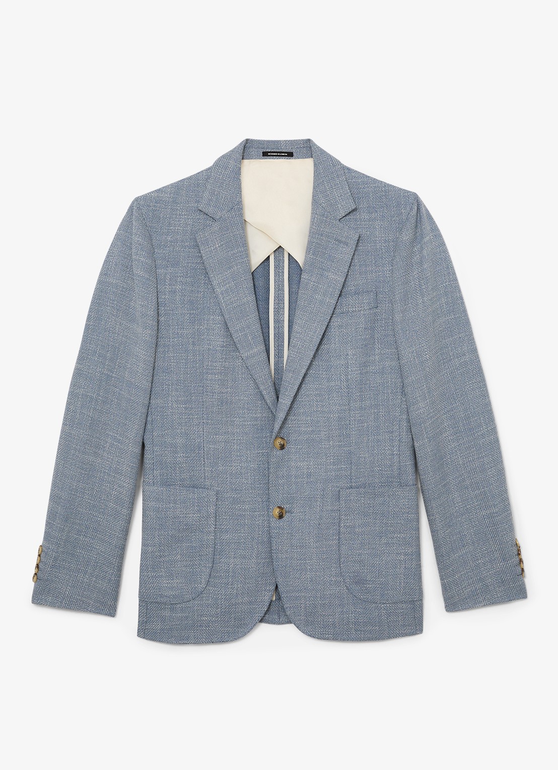 Reiss Manci regular fit colbert met opgestikte zakken  - voorkant 2 blauwgrijs