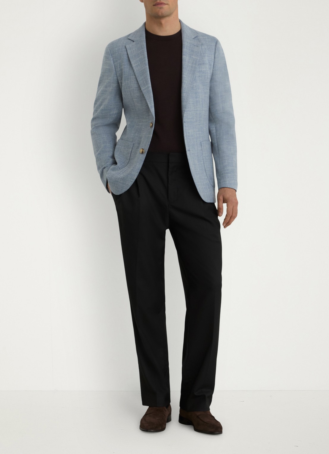 Reiss Manci regular fit colbert met opgestikte zakken  - voorkant 3 blauwgrijs