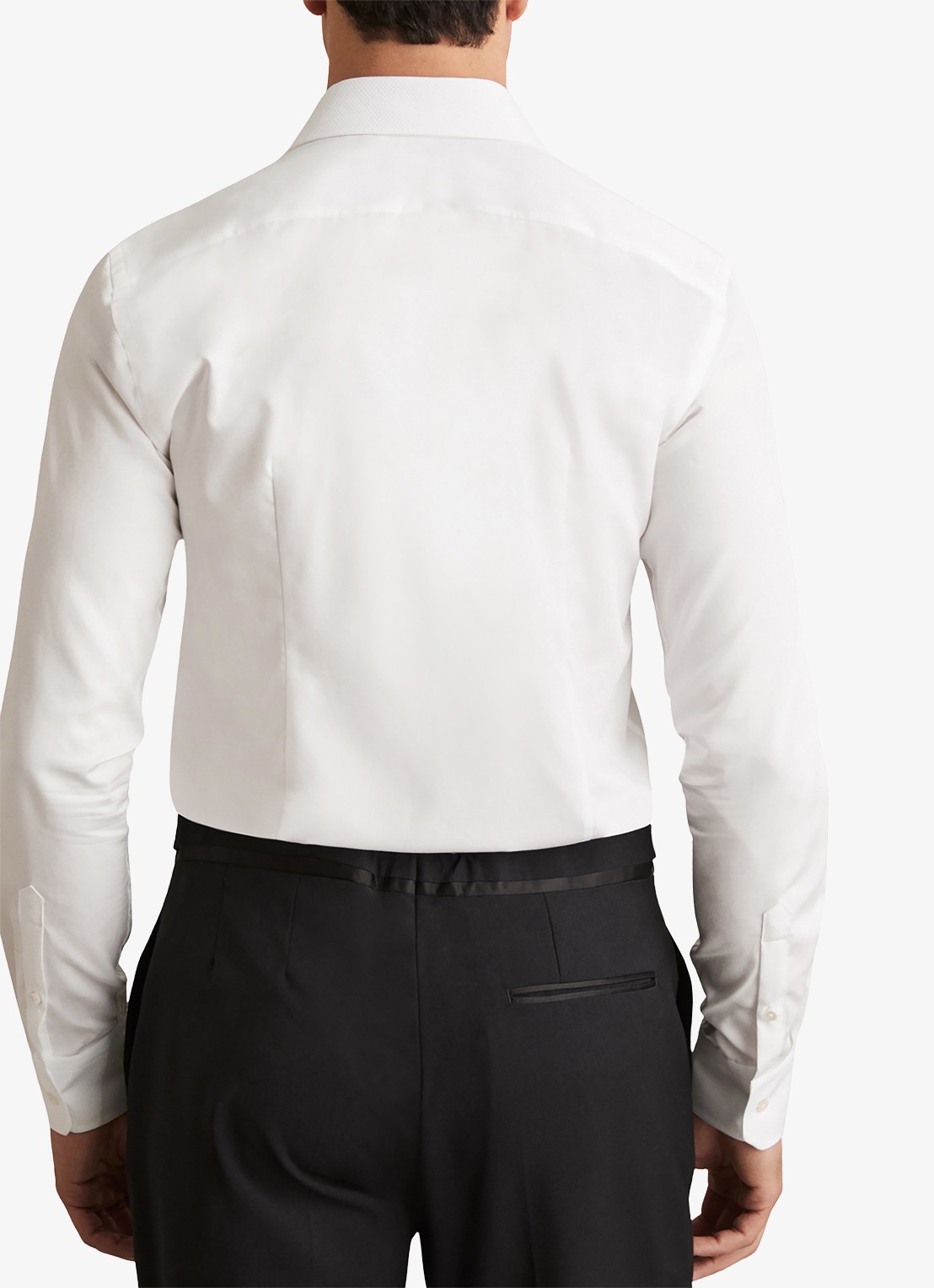 Reiss Marcel regular fit overhemd met structuur - achterkant 5 wit