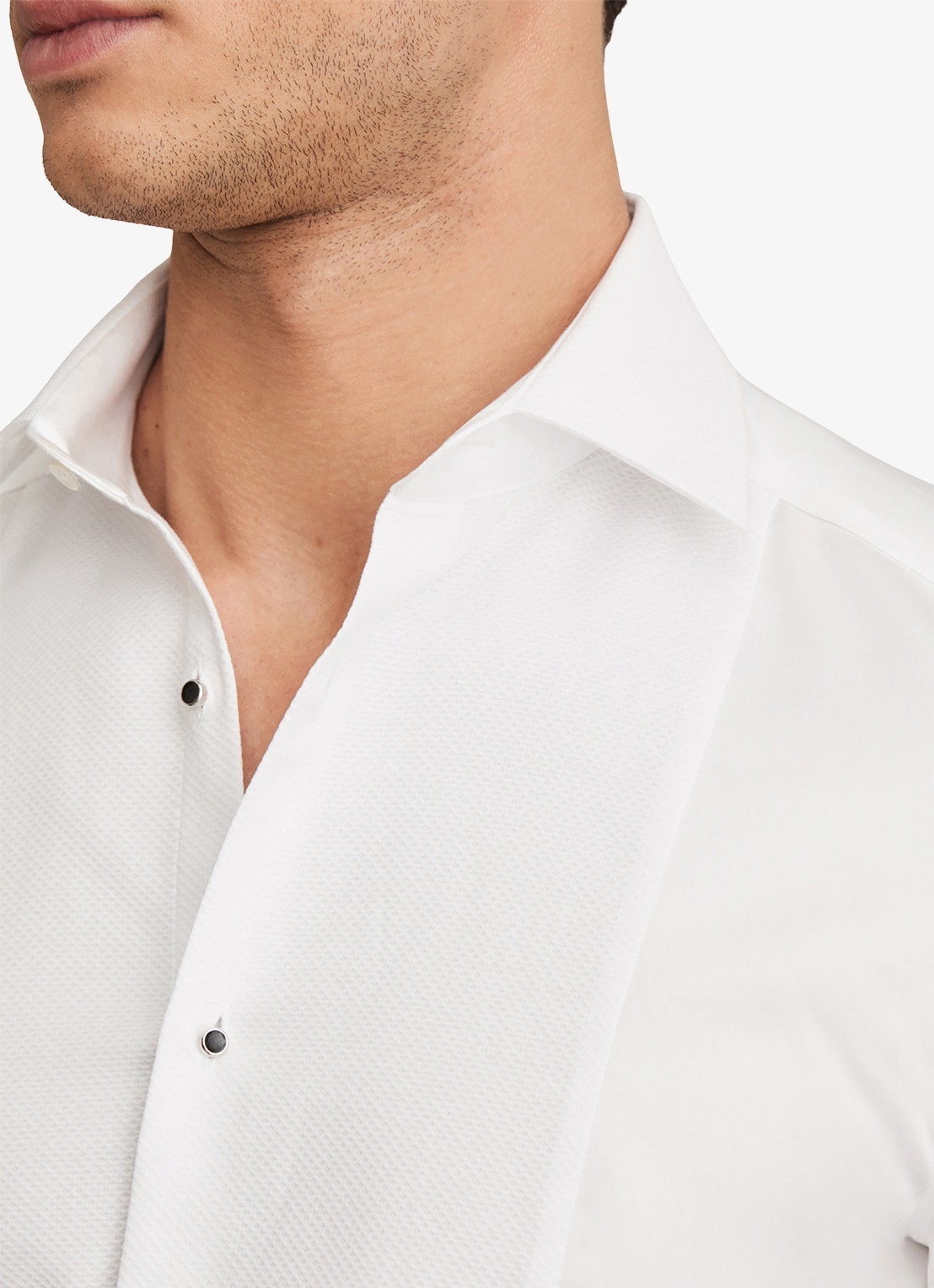 Reiss Marcel regular fit overhemd met structuur - detail 3 wit
