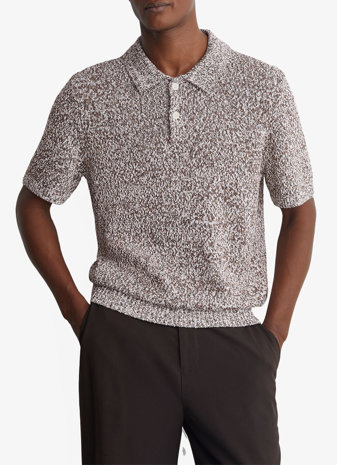 Reiss Marco regular fit polo - detail 3 bruin