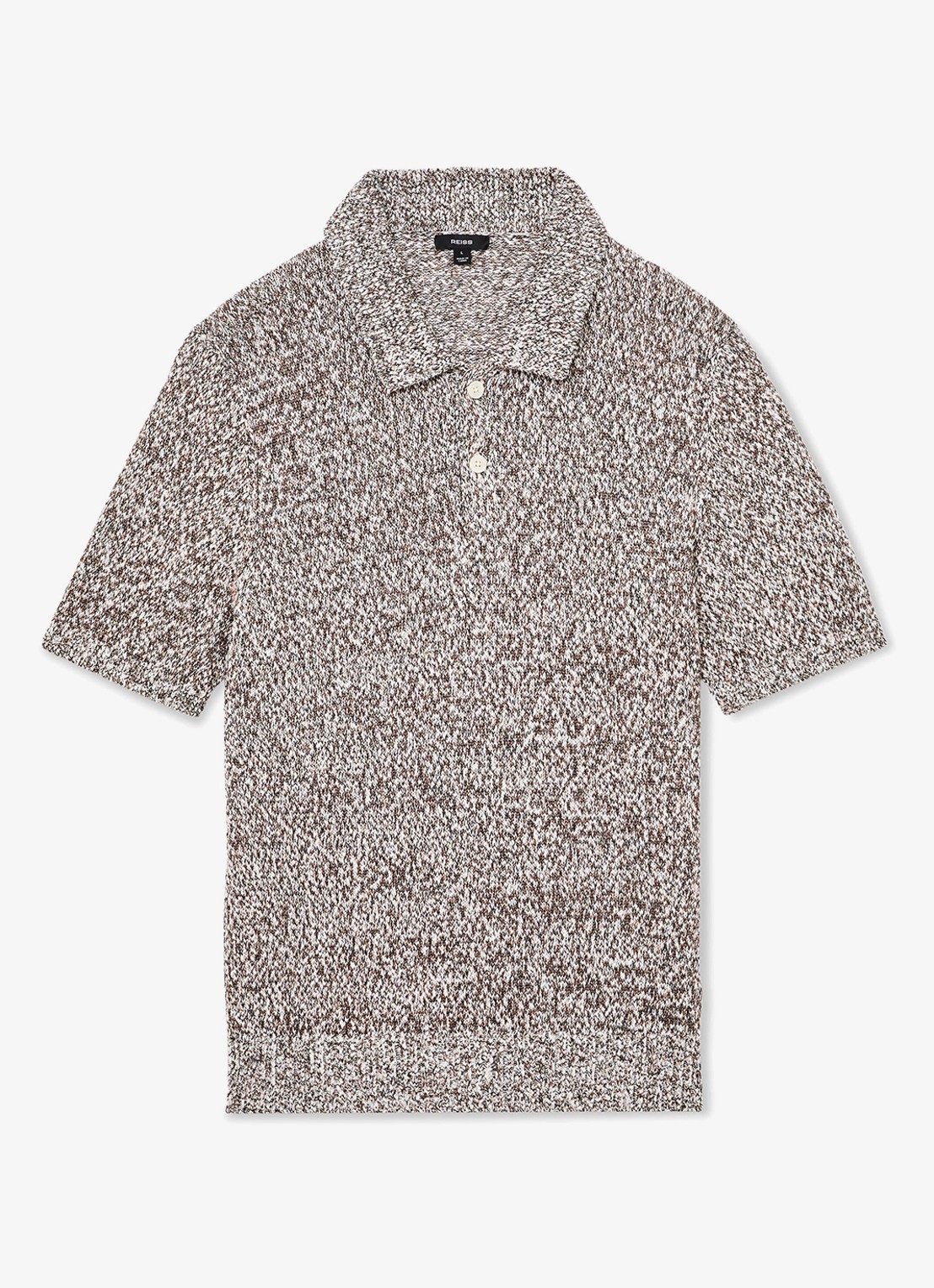 Reiss Marco regular fit polo - voorkant bruin
