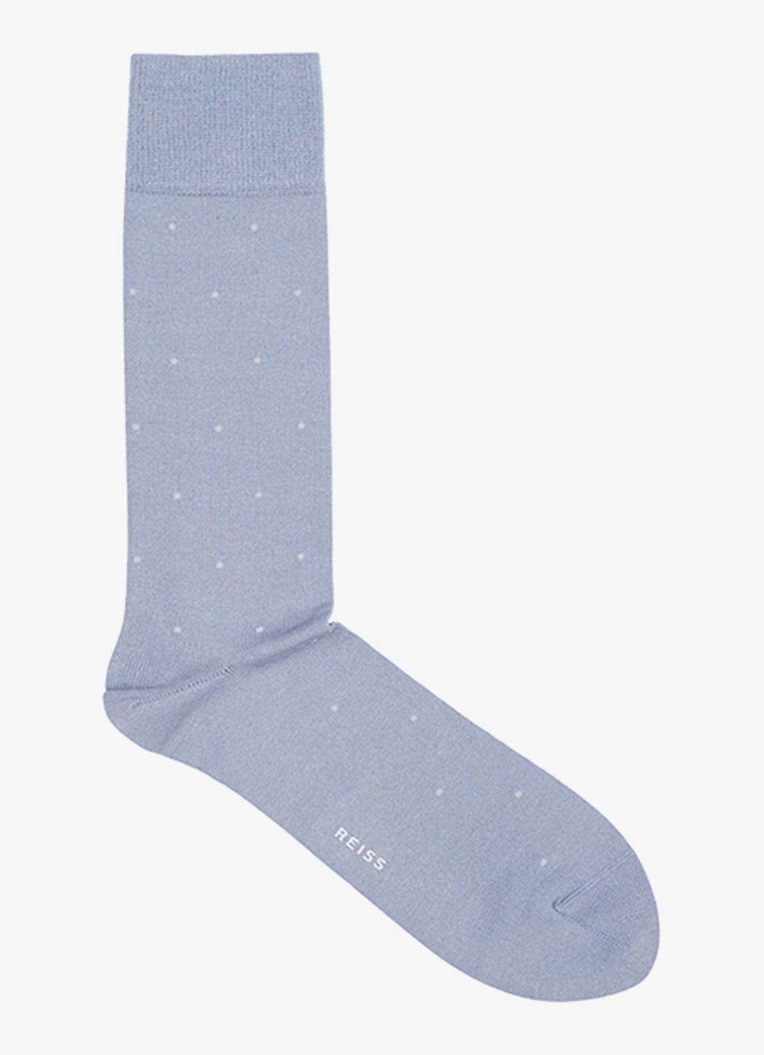 Reiss Mario sokken met stippenprint - voorkant donkerblauw