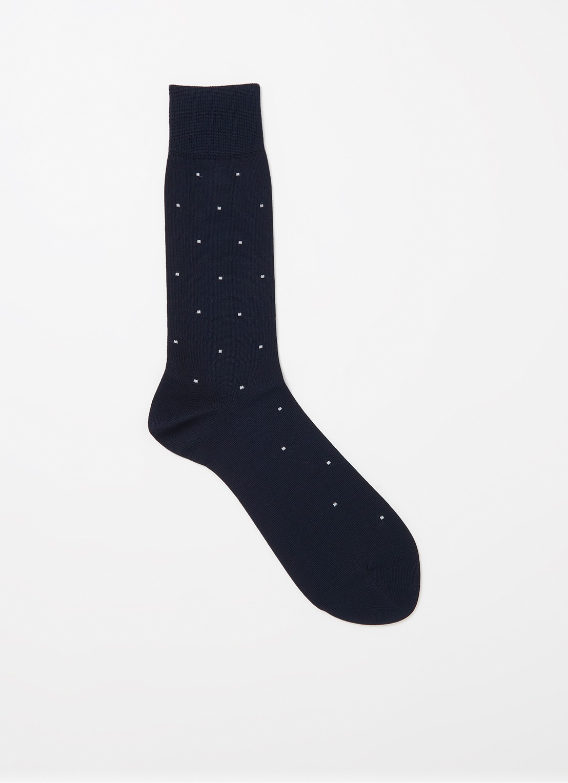 Reiss Mario sokken met stippenprint - voorkant 2 donkerblauw