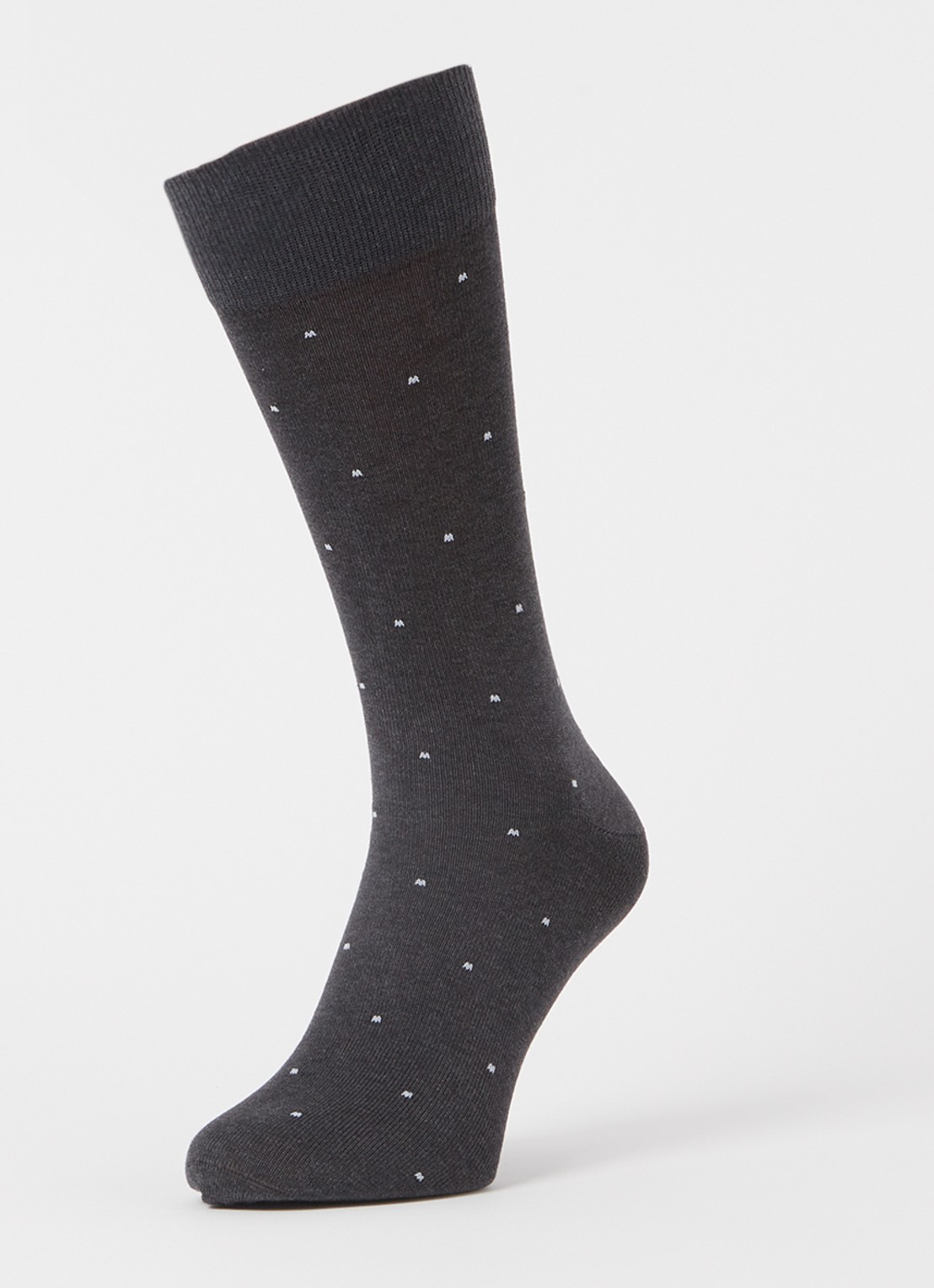 Reiss Mario sokken met stippenprint - detail 3 donkergrijs