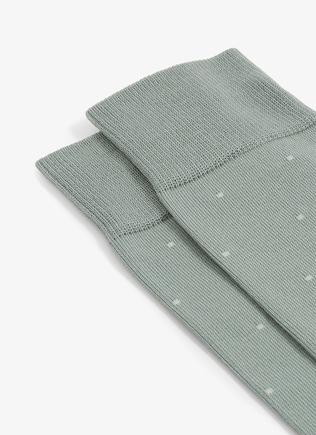 Reiss Mario sokken met stippenprint - detail 3 lindegroen