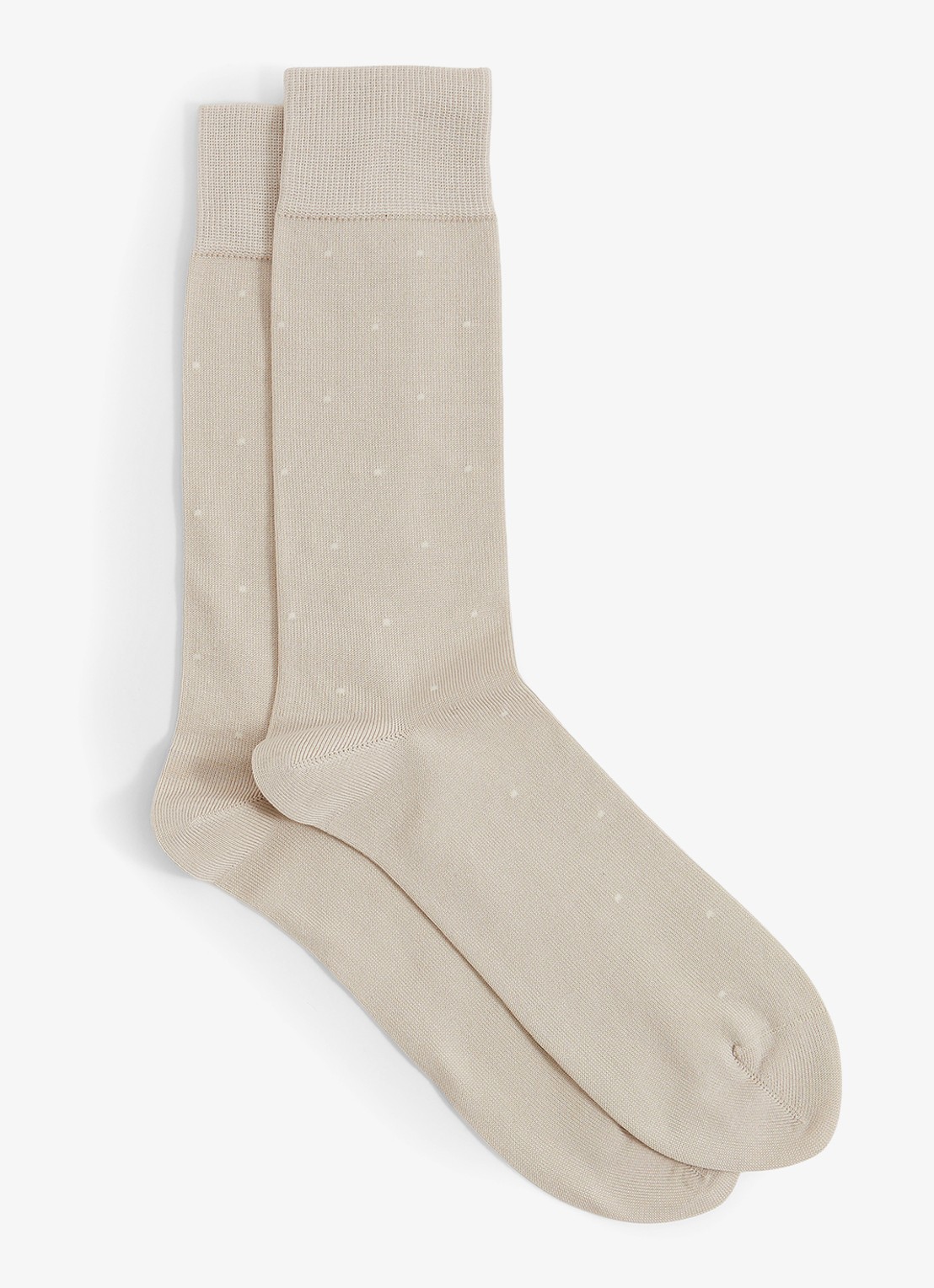 Reiss Mario sokken met stippenprint - voorkant 3 taupe