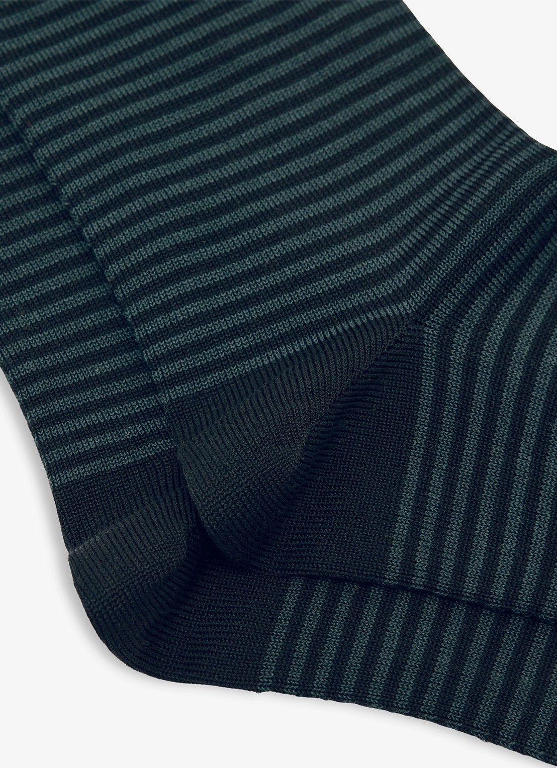 Reiss Mario sokken met streepprint  - detail 2 zwart / donkergroen