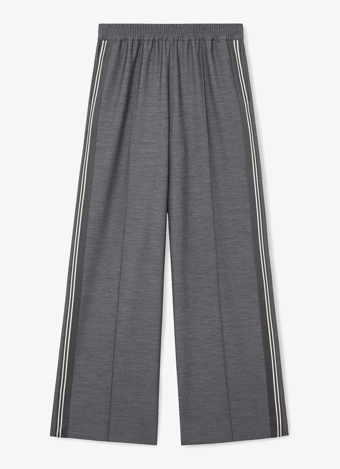 Reiss Marlow high waist wide fit trackpants met gestreept detail - voorkant 2 grijs