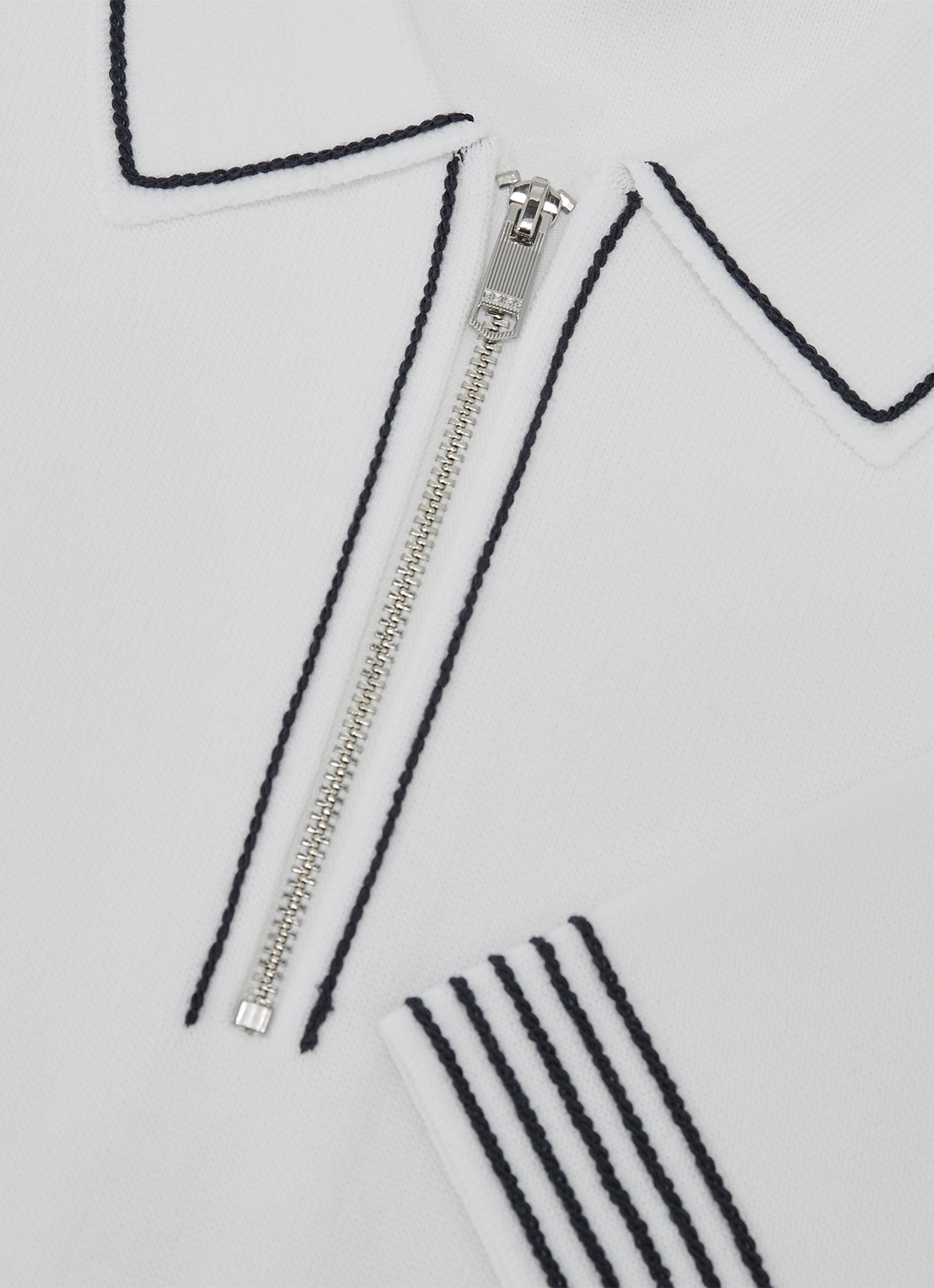Reiss Mason polo met halve rits - detail 5 white / wit
