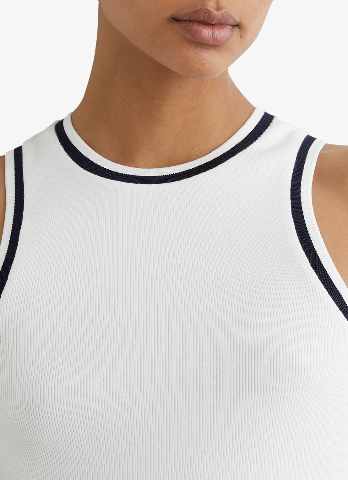 Reiss Matilda tanktop met ribstructuur - detail 5 wit