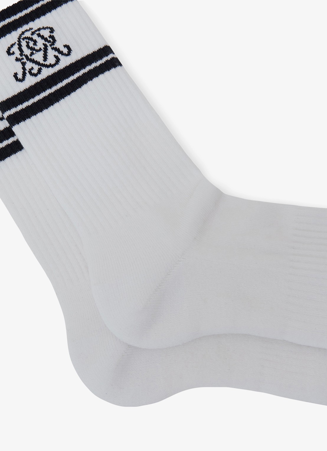 Reiss Maurice sokken in katoenblend met logo - voorkant 3 wit