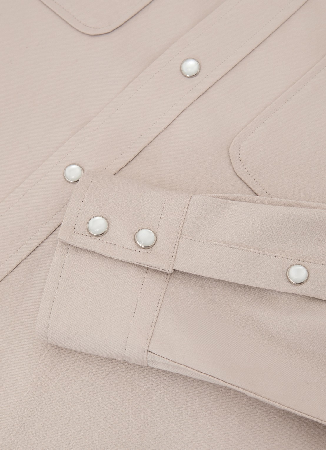 Reiss McRae overhemd met borstzakken - detail 5 beige