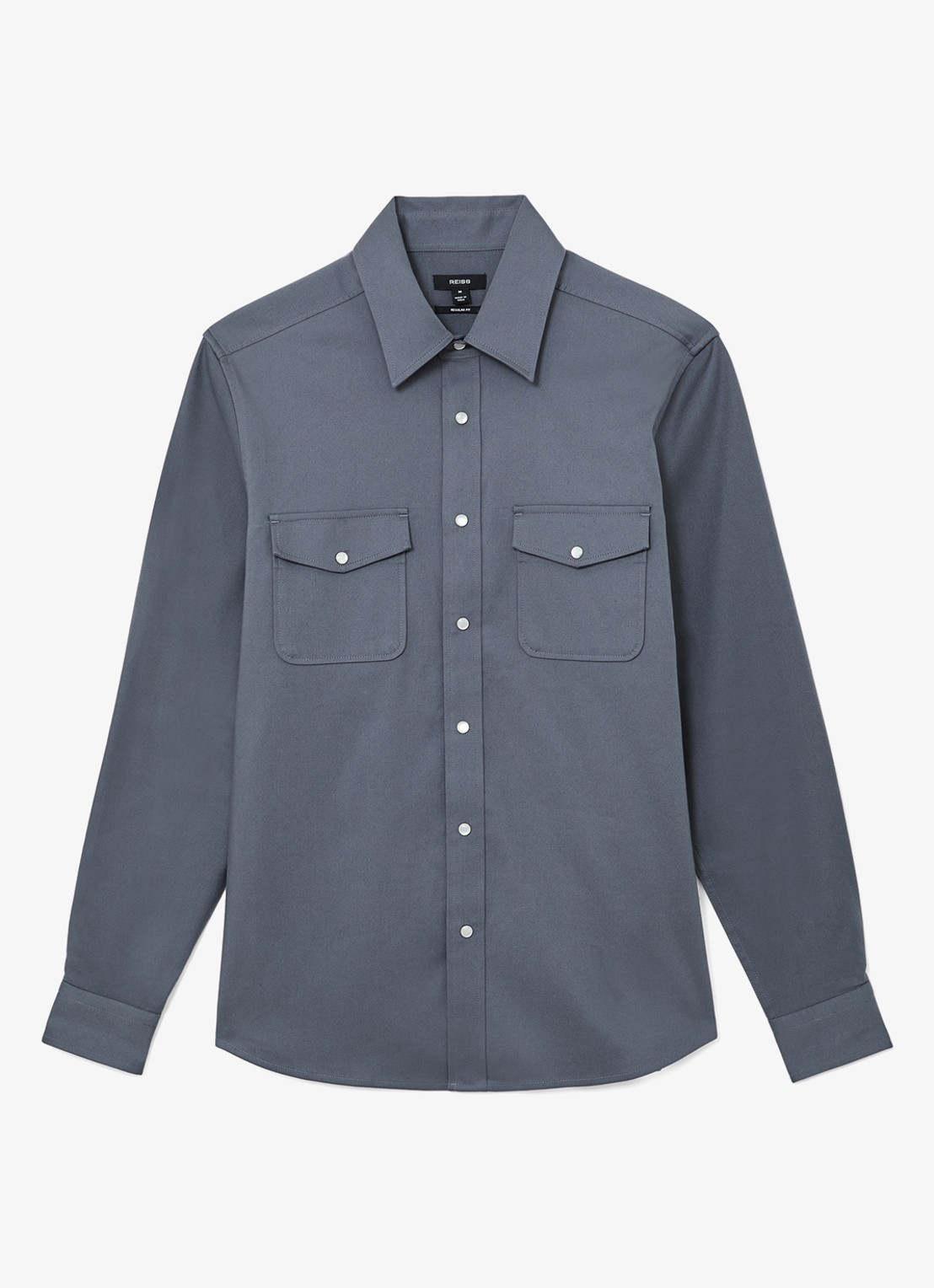 Reiss McRae overhemd met borstzakken - voorkant 6 donkerblauw