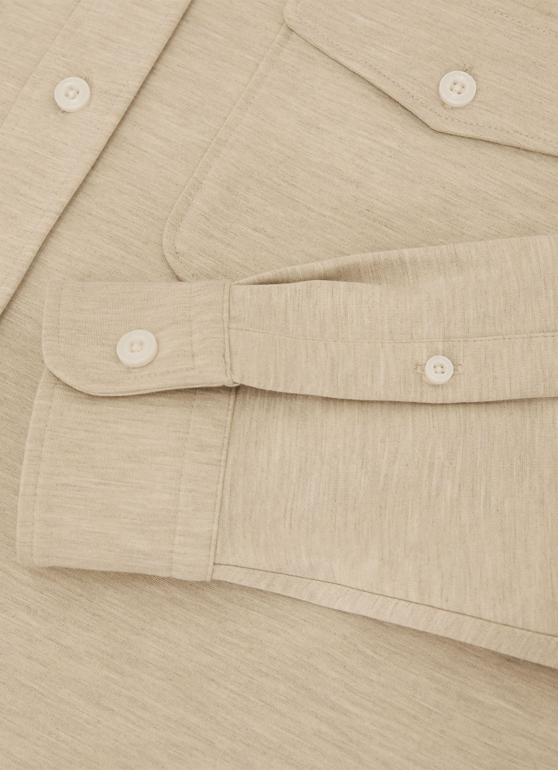 Reiss Mcshane overshirt met borstzakken - detail 6 beige