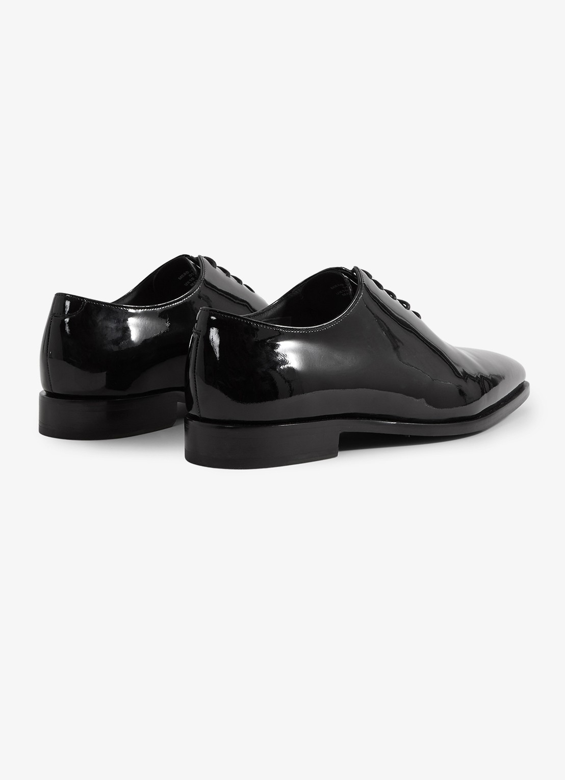 Reiss Mead veterschoen van lakleer - detail black / zwart