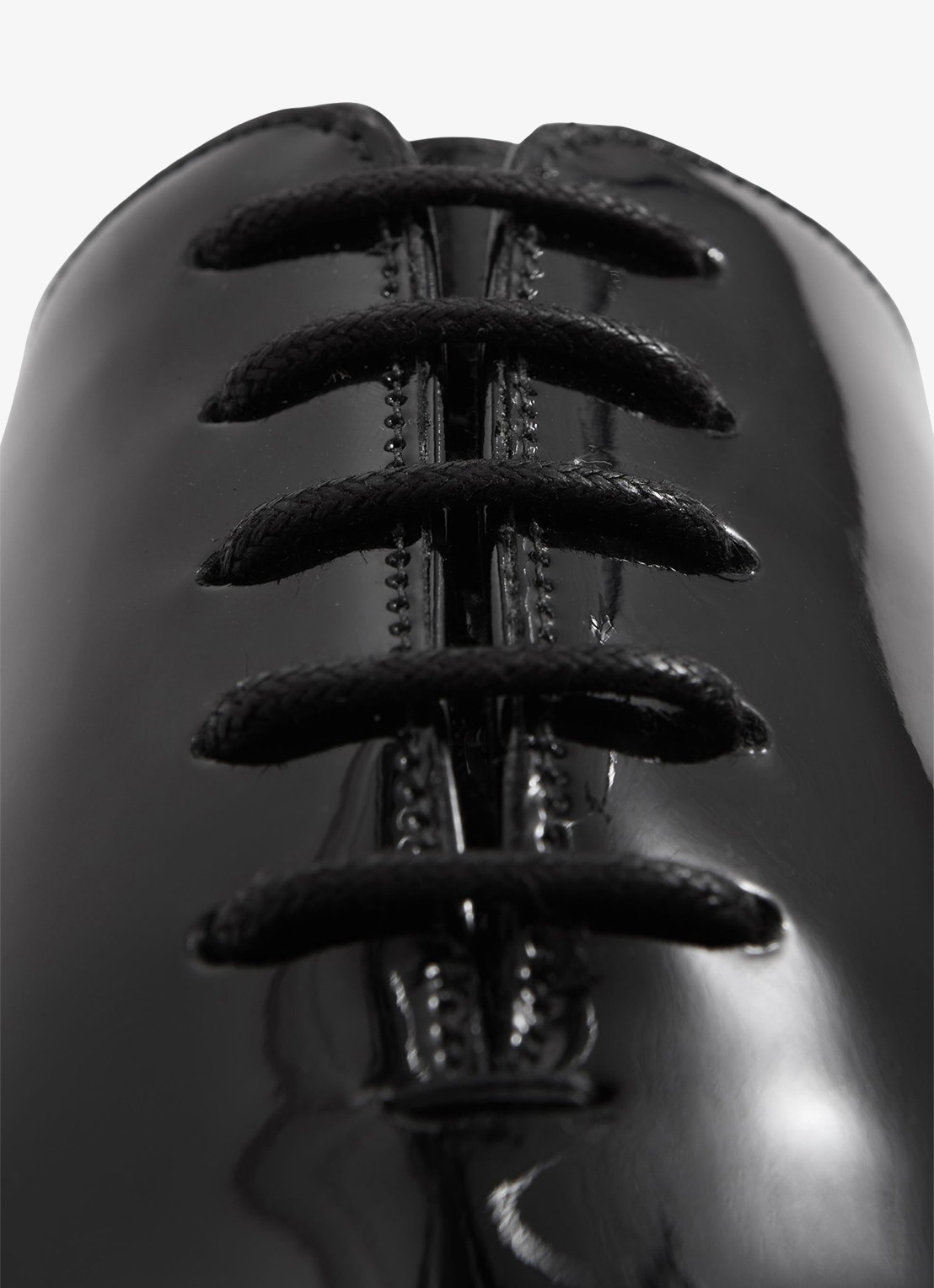 Reiss Mead veterschoen van lakleer - detail 2 black / zwart