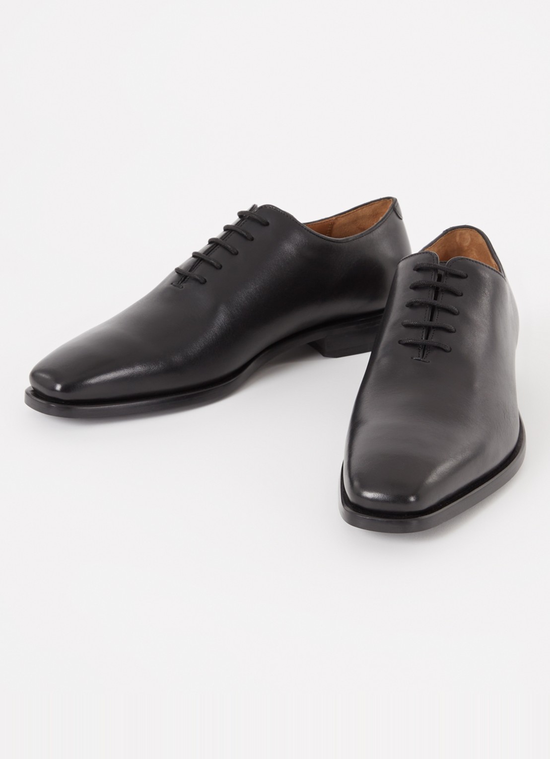 Reiss Mead veterschoen van leer - detail 3 zwart