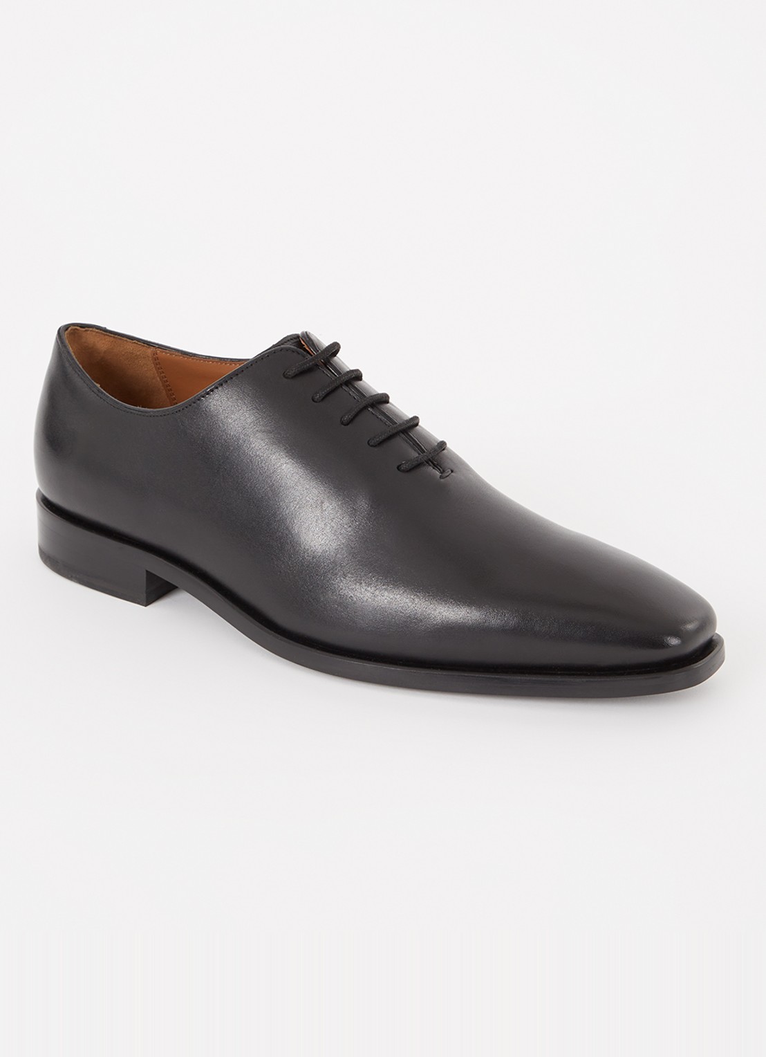 Reiss Mead veterschoen van leer - voorkant 2 zwart
