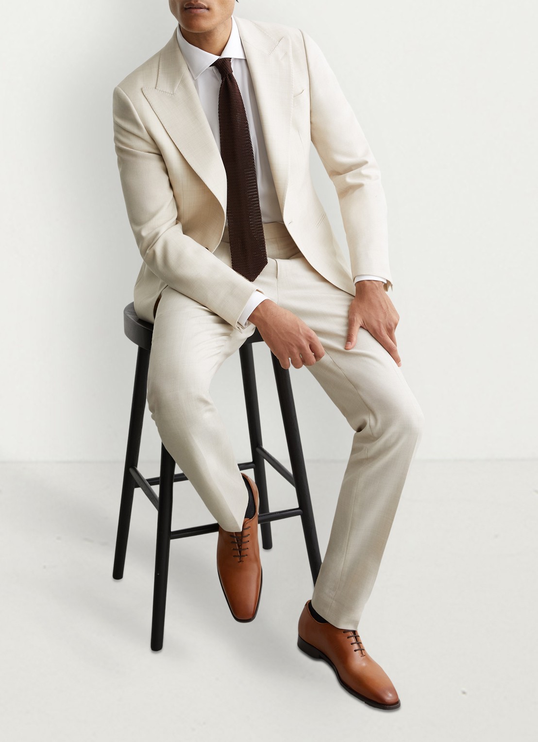 Reiss Mead veterschoen van leer - detail 5 bruin