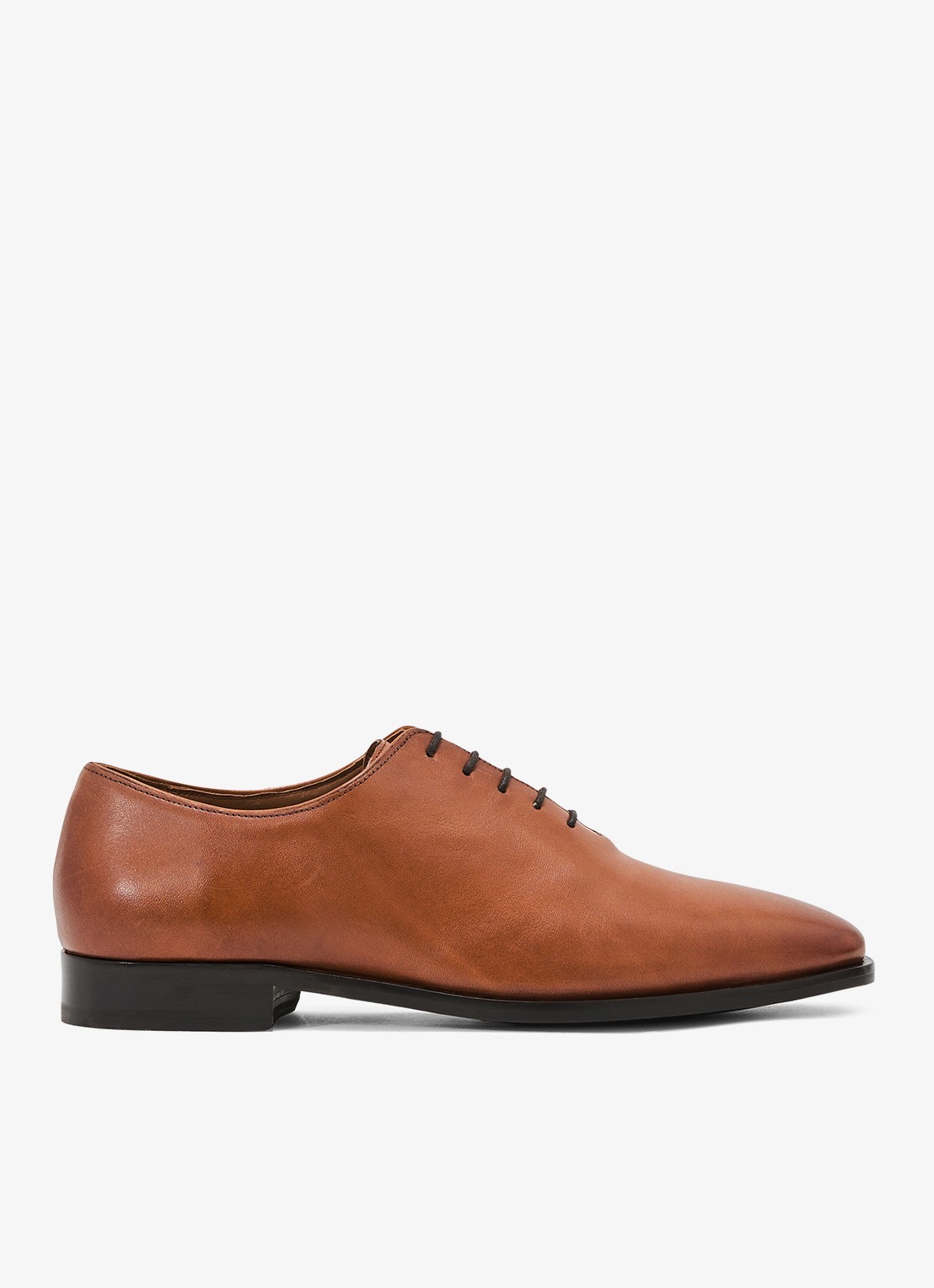 Reiss Mead veterschoen van leer - voorkant bruin