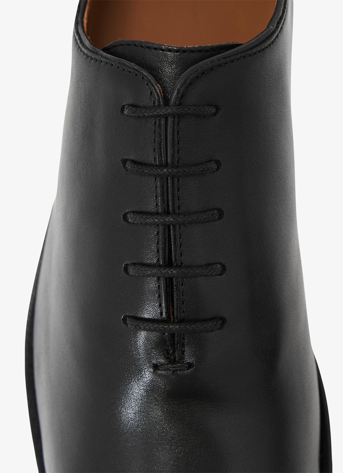 Reiss Mead veterschoen van leer - detail 5 zwart