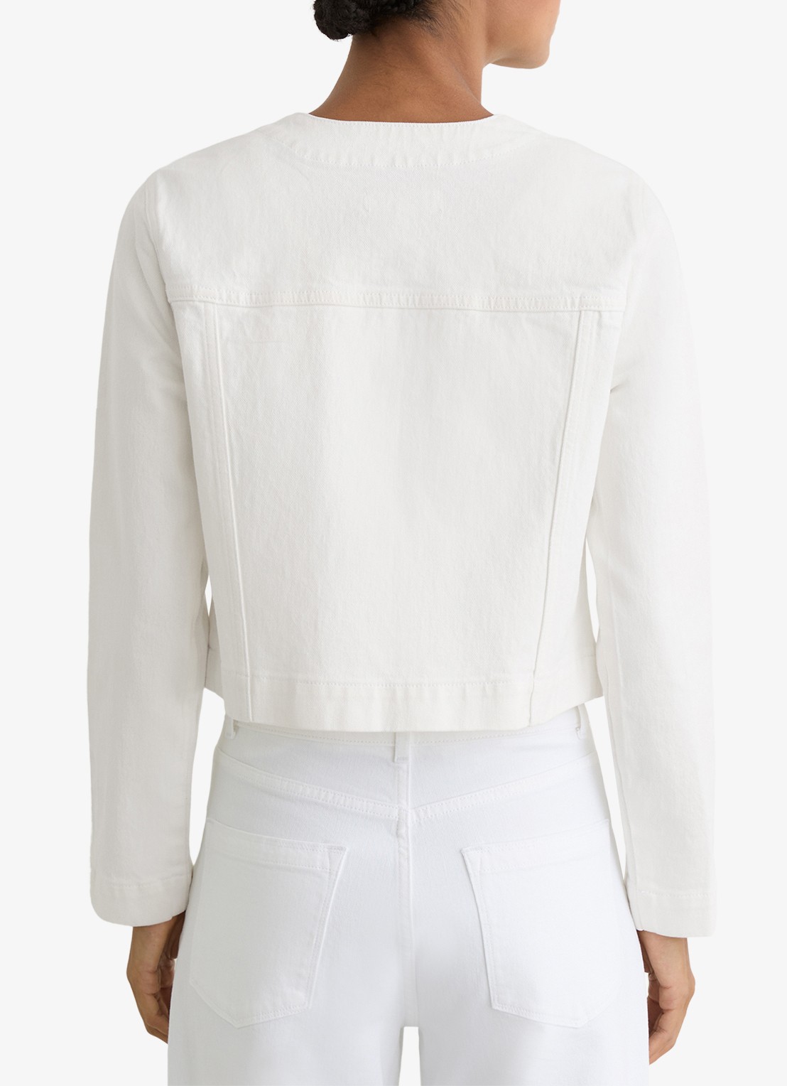 Reiss Medora jack van denim met borstzakken - achterkant 6 wit
