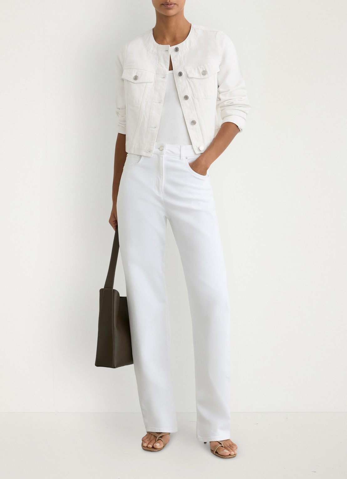 Reiss Medora jack van denim met borstzakken - detail 2 wit
