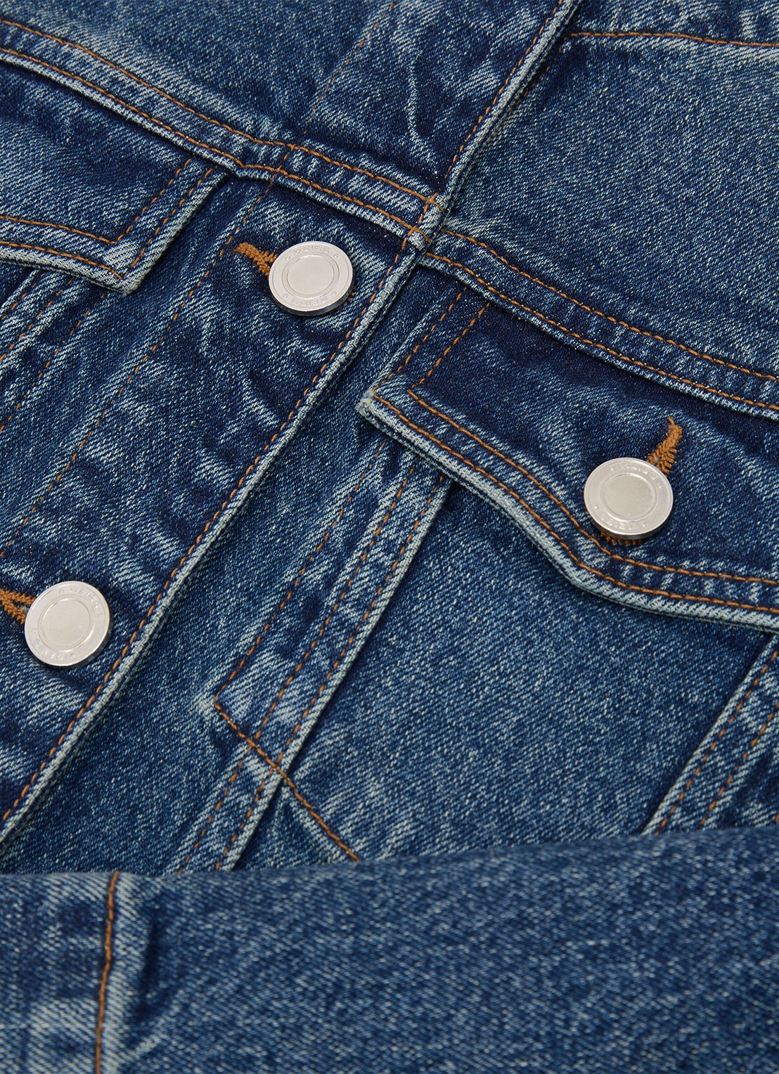 Reiss Medora spijkerjas met borstzakken - detail 6 indigo