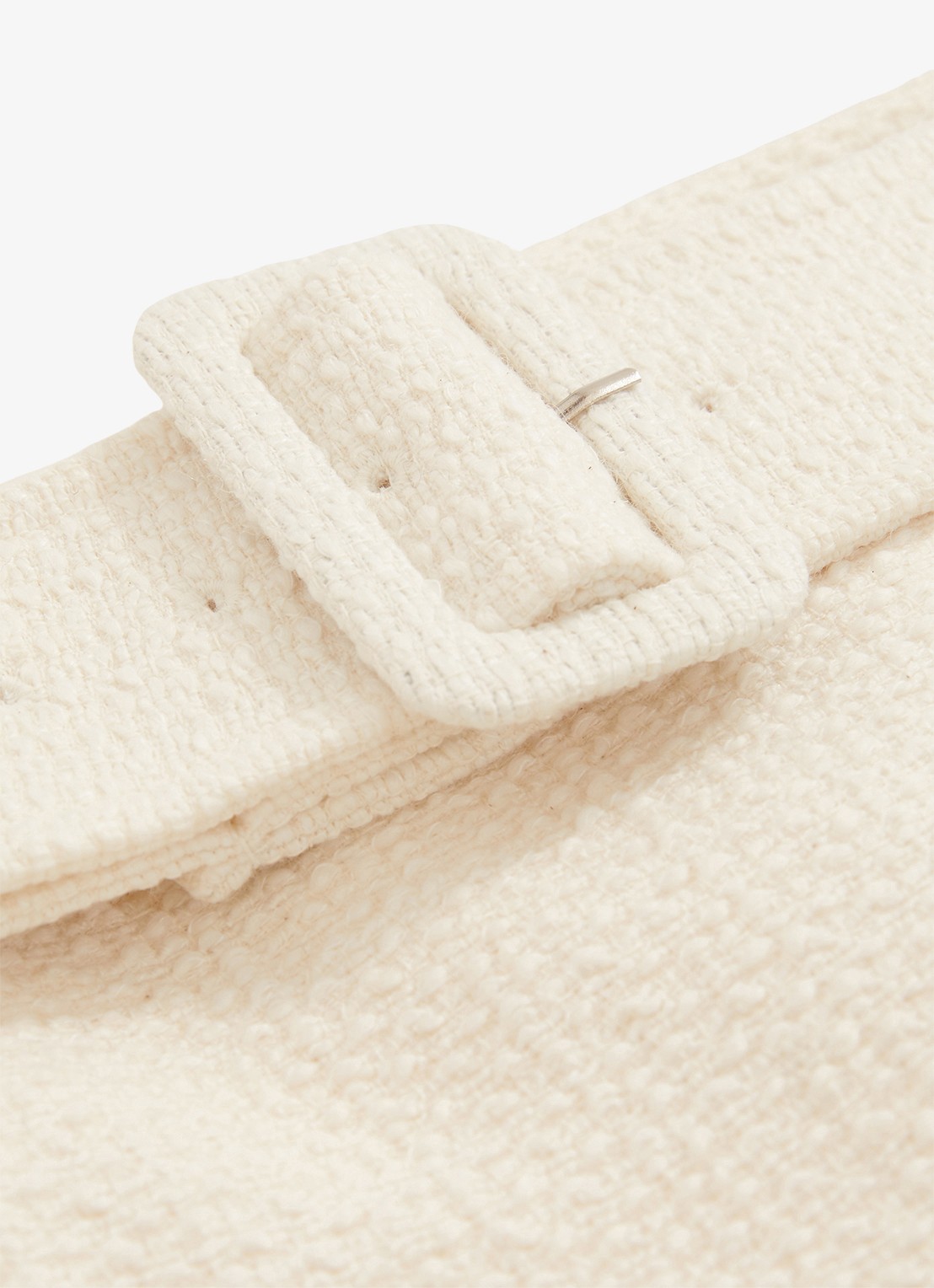 Reiss Mia minirok met bouclé dessin - detail 2 creme