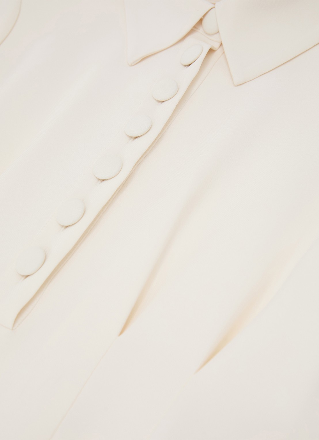 Reiss Midi jurk met plooien - detail 7 creme