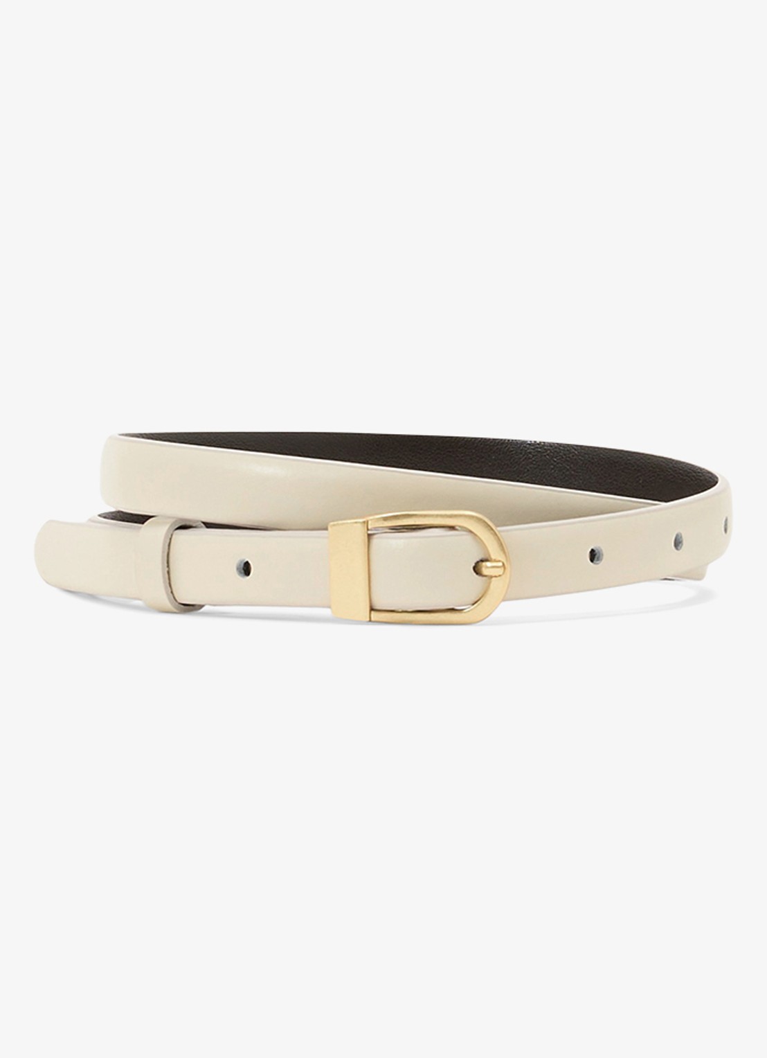 Reiss Mila riem van leer  - voorkant gebroken wit