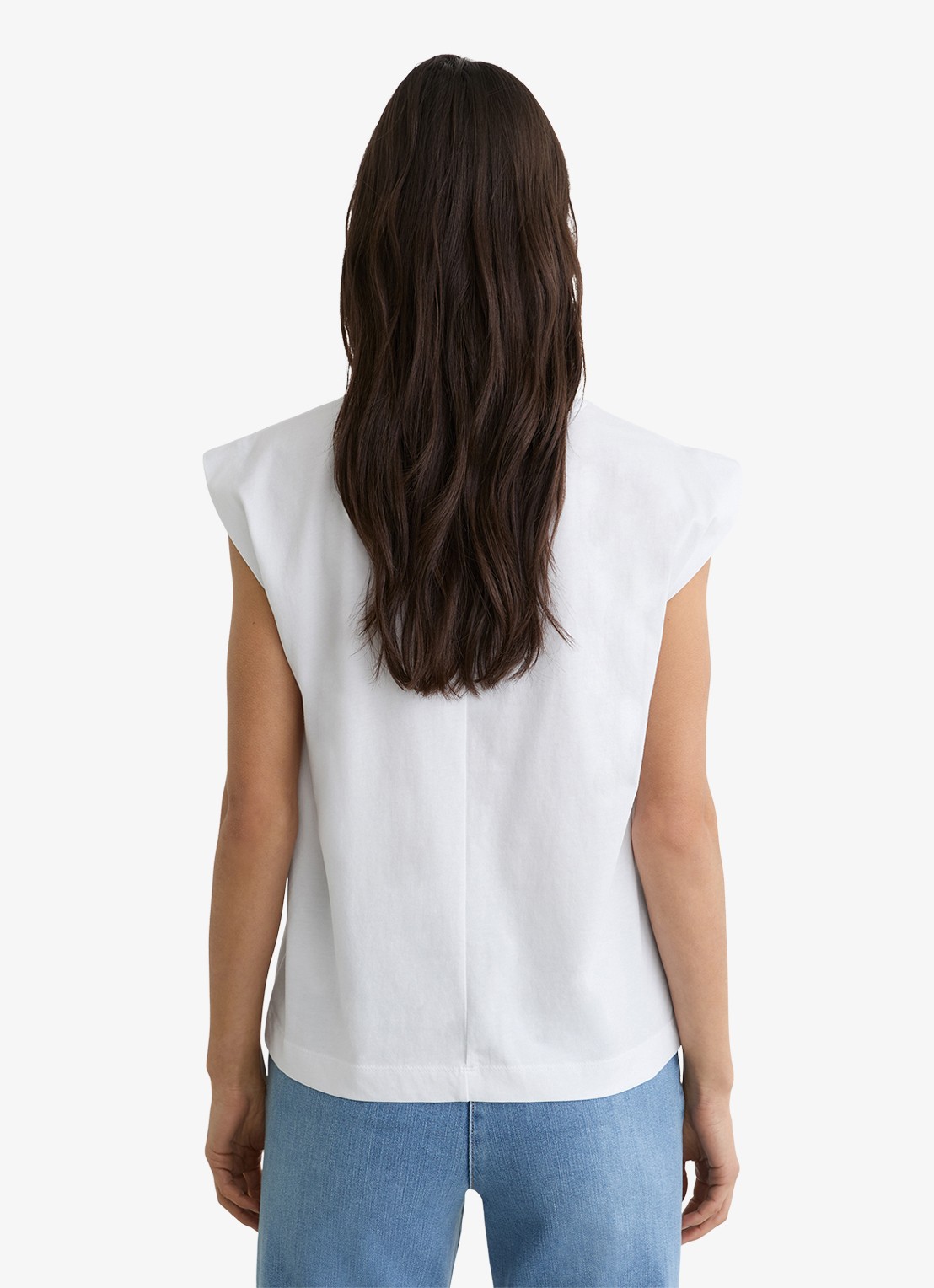 Reiss Millie T-shirt met ronde hals - achterkant wit
