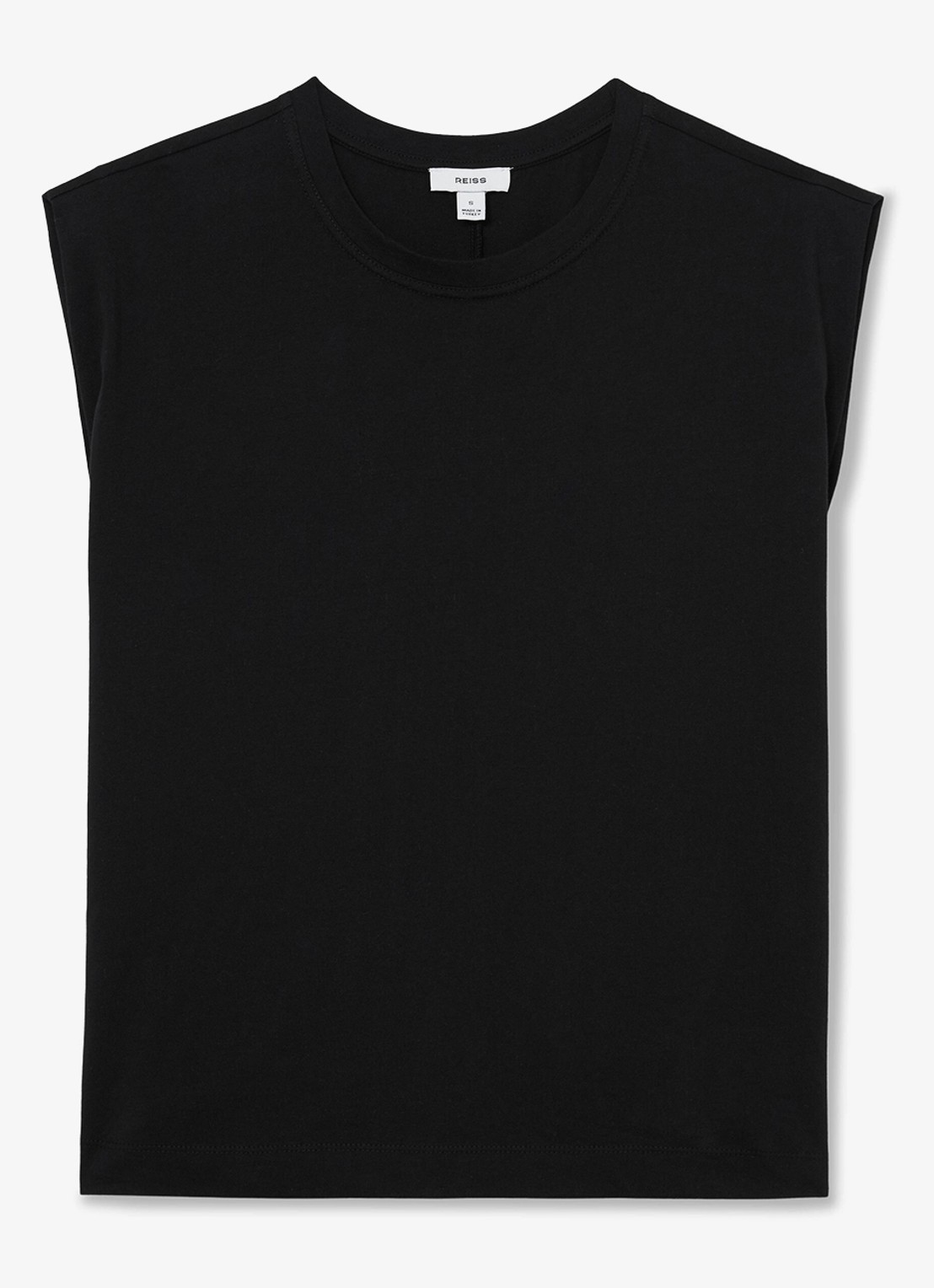 Reiss Millie T-shirt met ronde hals - voorkant 5 black / zwart