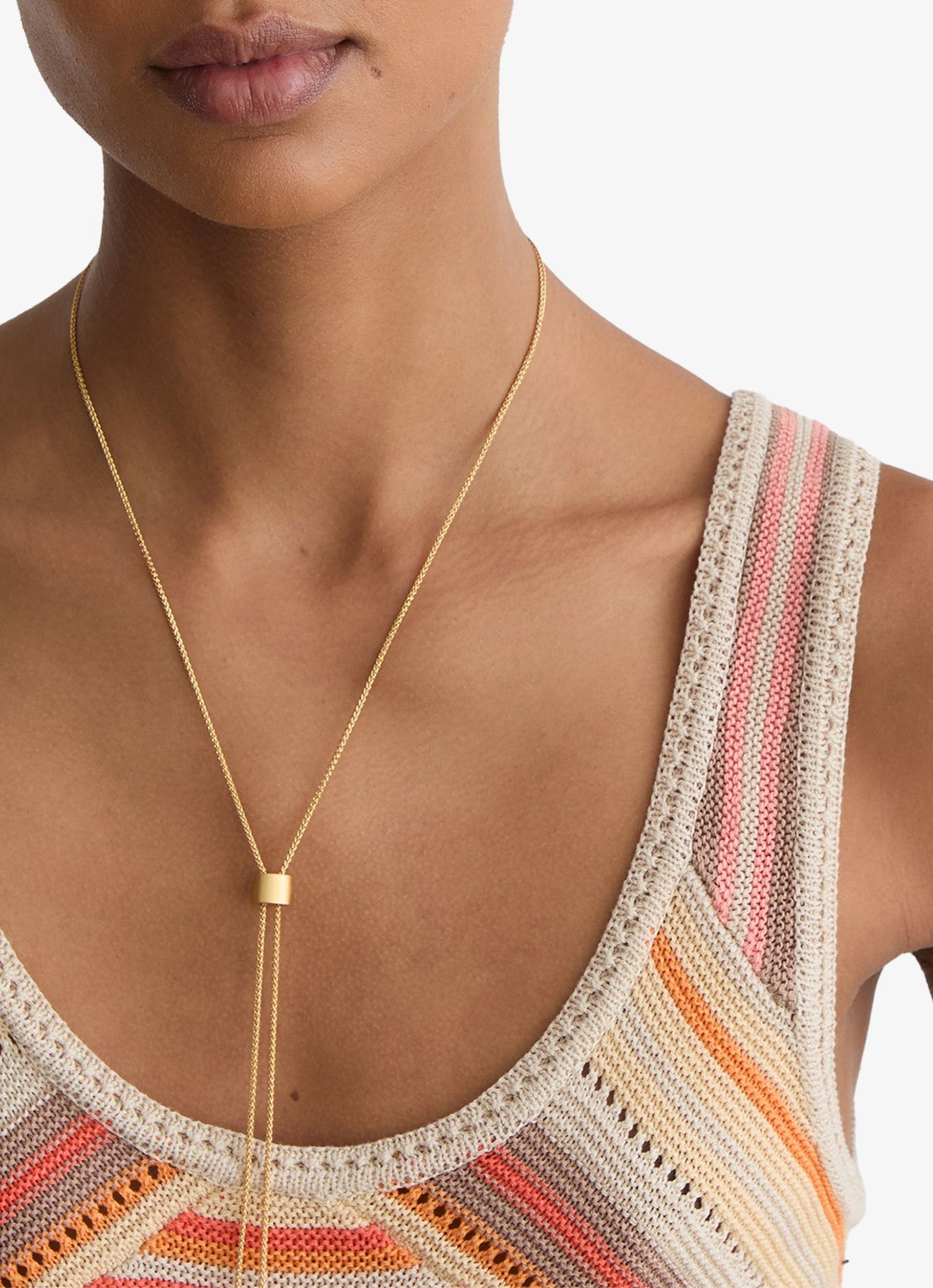 Reiss MIRIAM fijngebreide top met streepprint - detail 5 creme