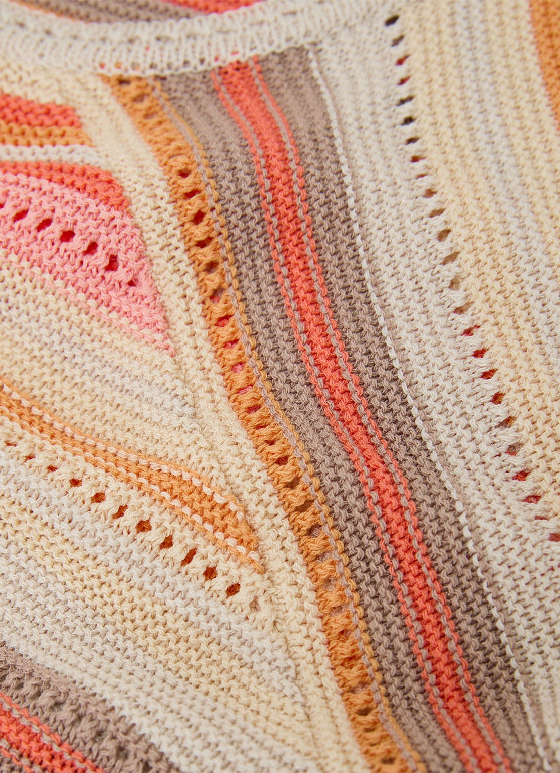 Reiss MIRIAM fijngebreide top met streepprint - detail 6 creme