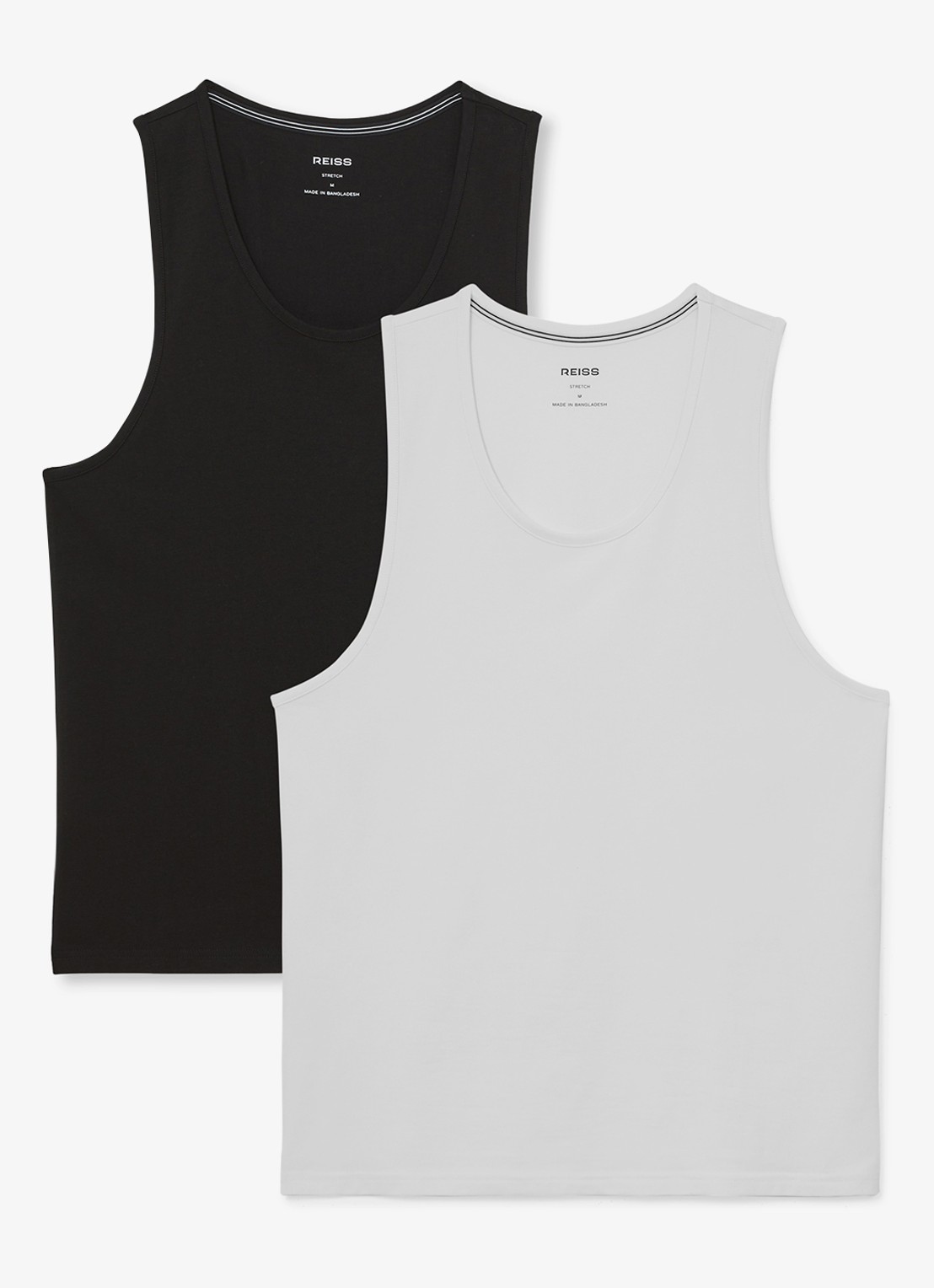 Reiss Monty singlet van katoen in 2-pack - voorkant 6 wit