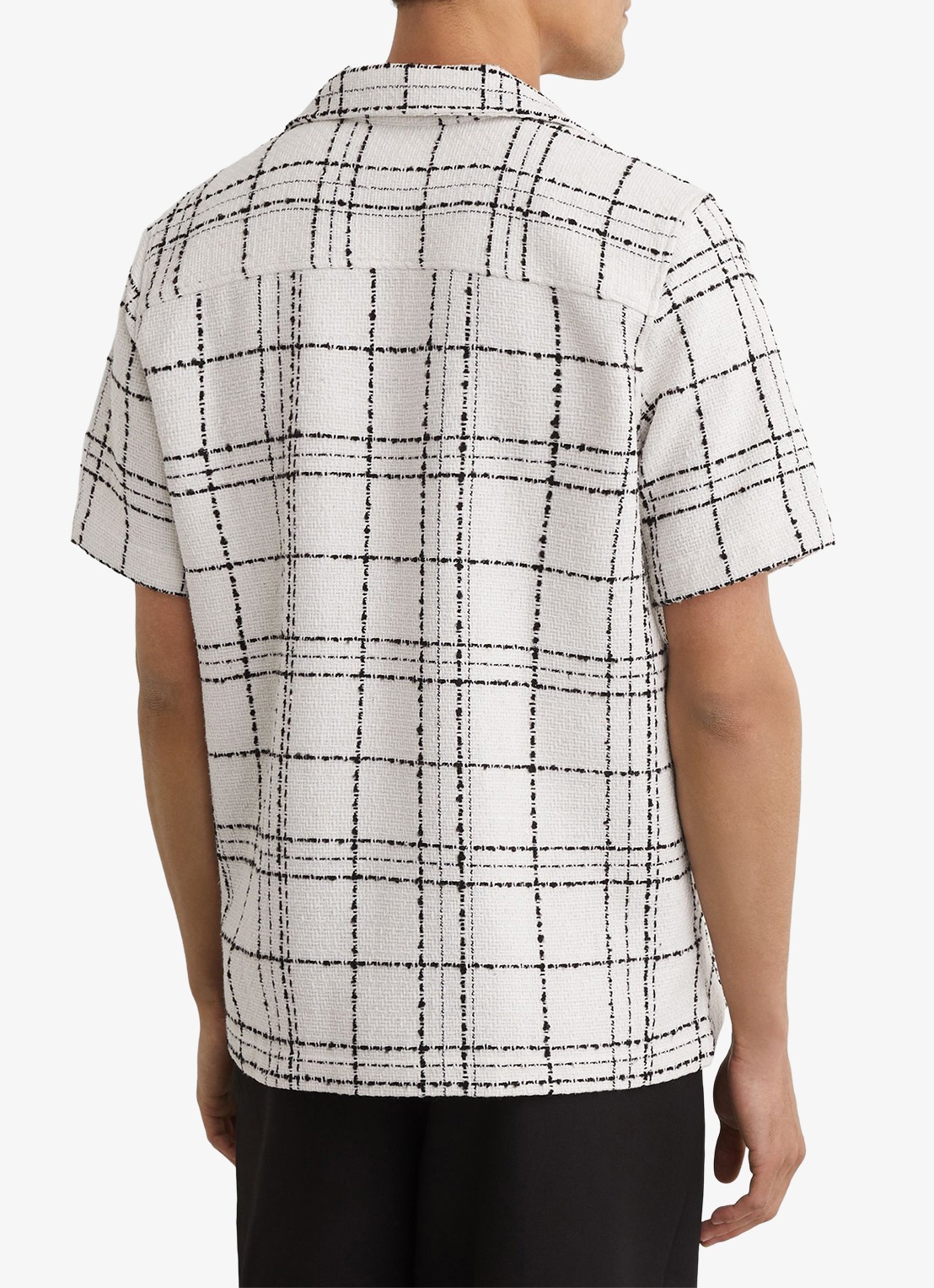 Reiss Moran regular fit overhemd met ruitdessin - achterkant wit