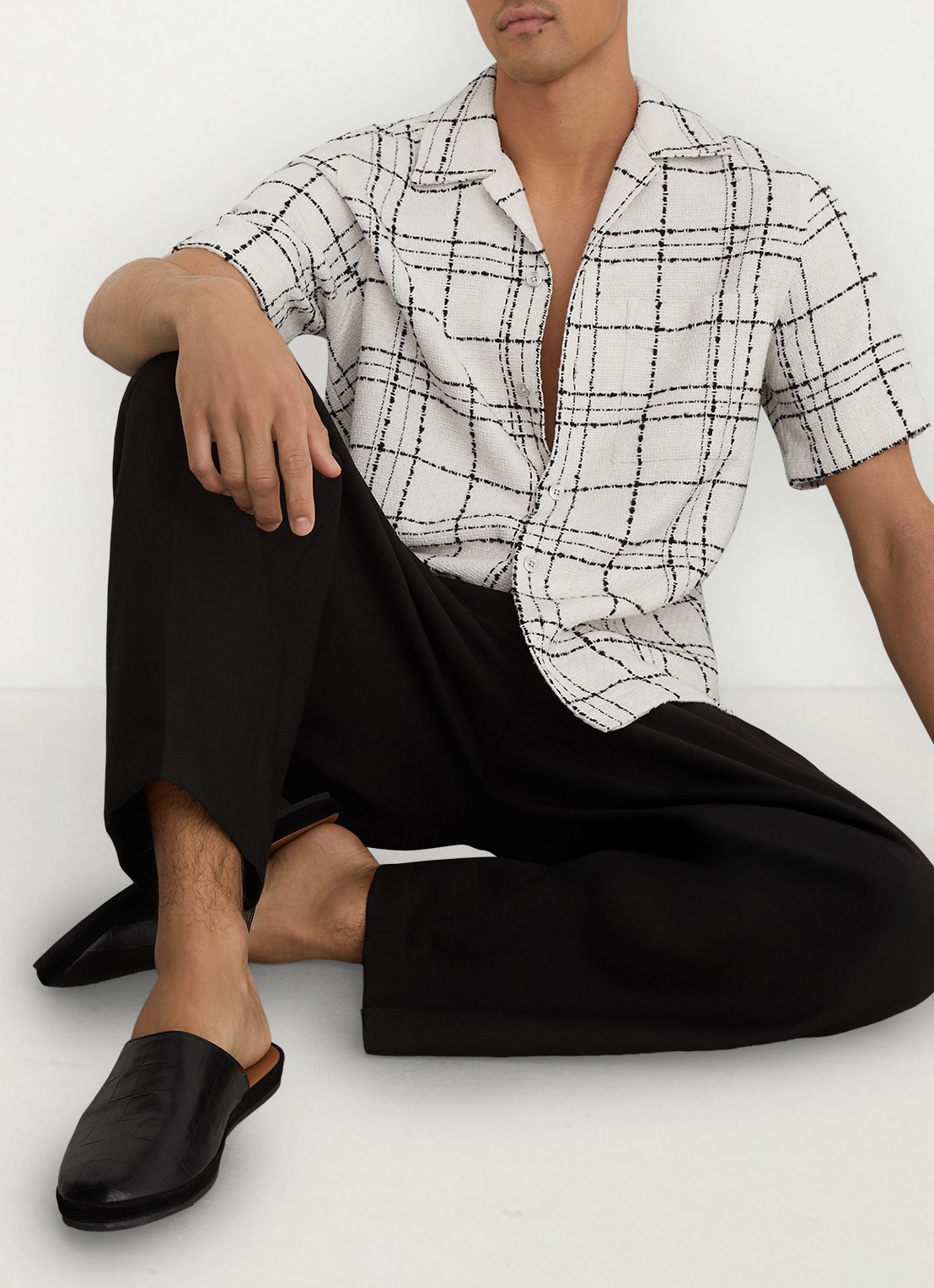 Reiss Moran regular fit overhemd met ruitdessin - detail 2 wit